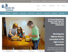Tablet Screenshot of handsonscience.ca